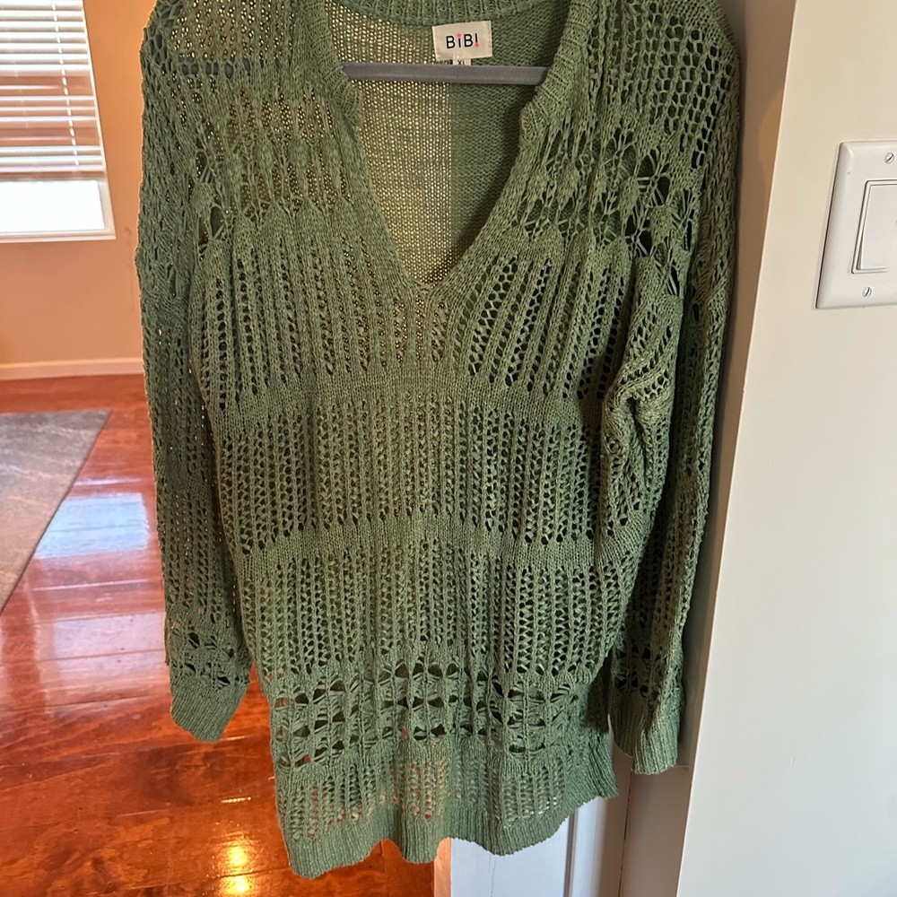 BIBI Green Knit Women's Sweater